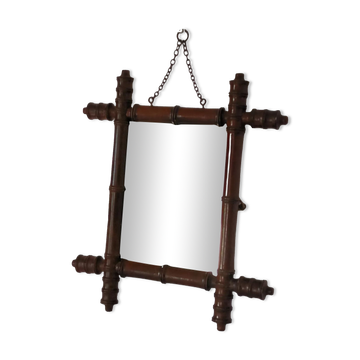 Bamboo barber mirror from the 1920s/1930s.