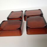 Glass and gold metal aperitif tray