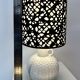 Lampe vase du milieu du siècle avec abat-jour japonais