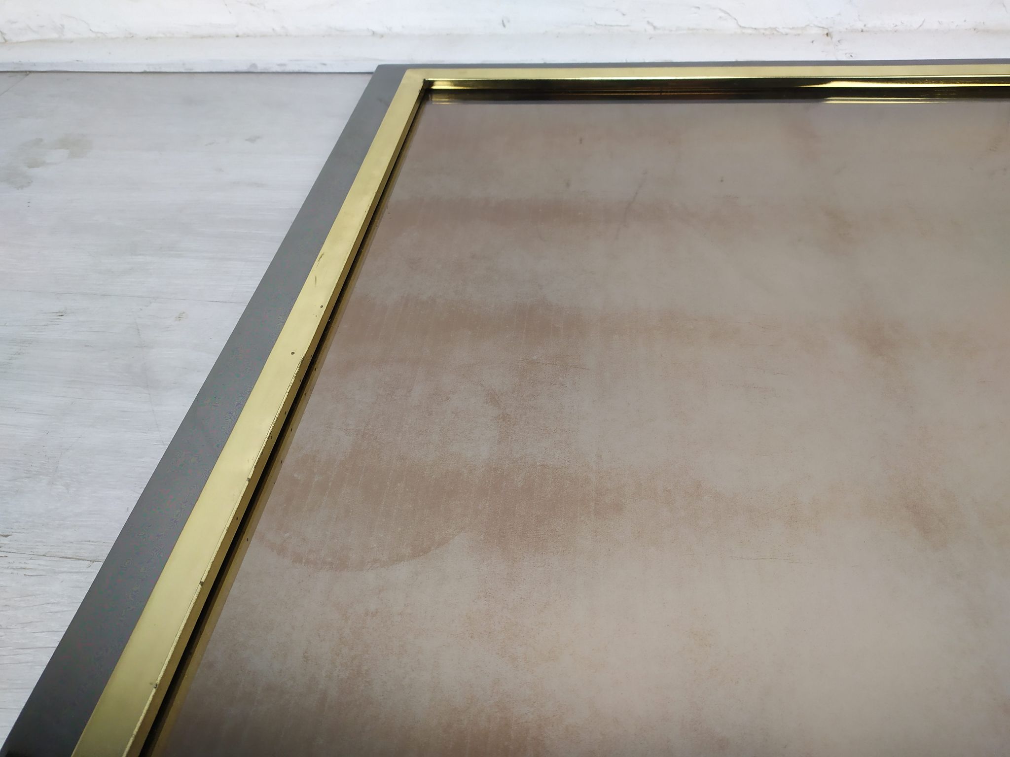 Mirror square brass design