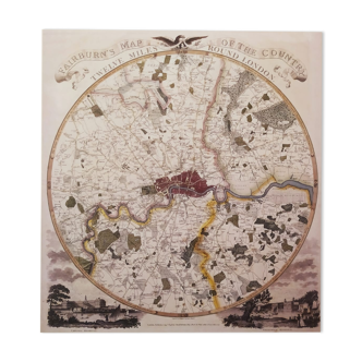 Historic map of London in 1798