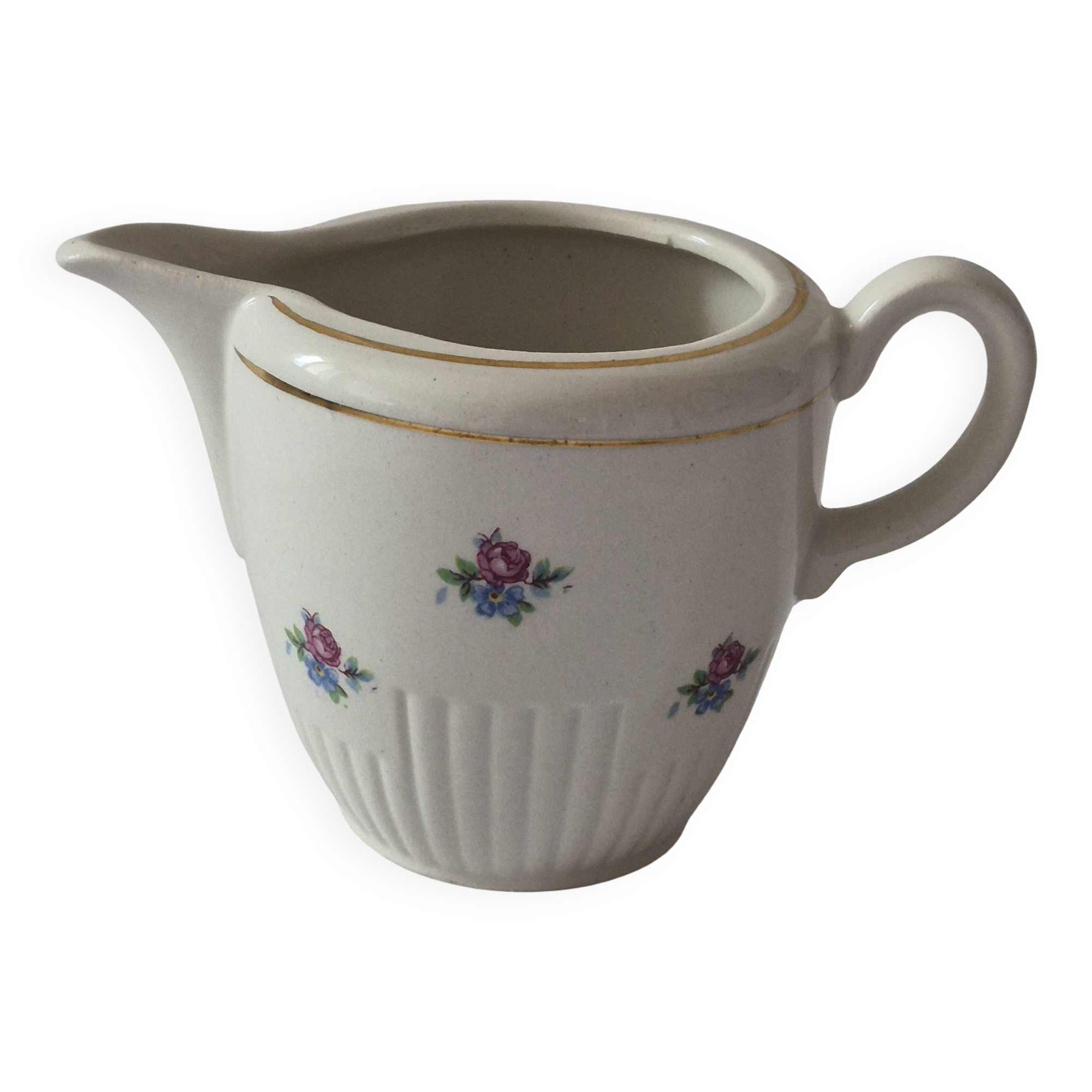 Cream jug half-porcelain Lunéville Keller and Guerin A586