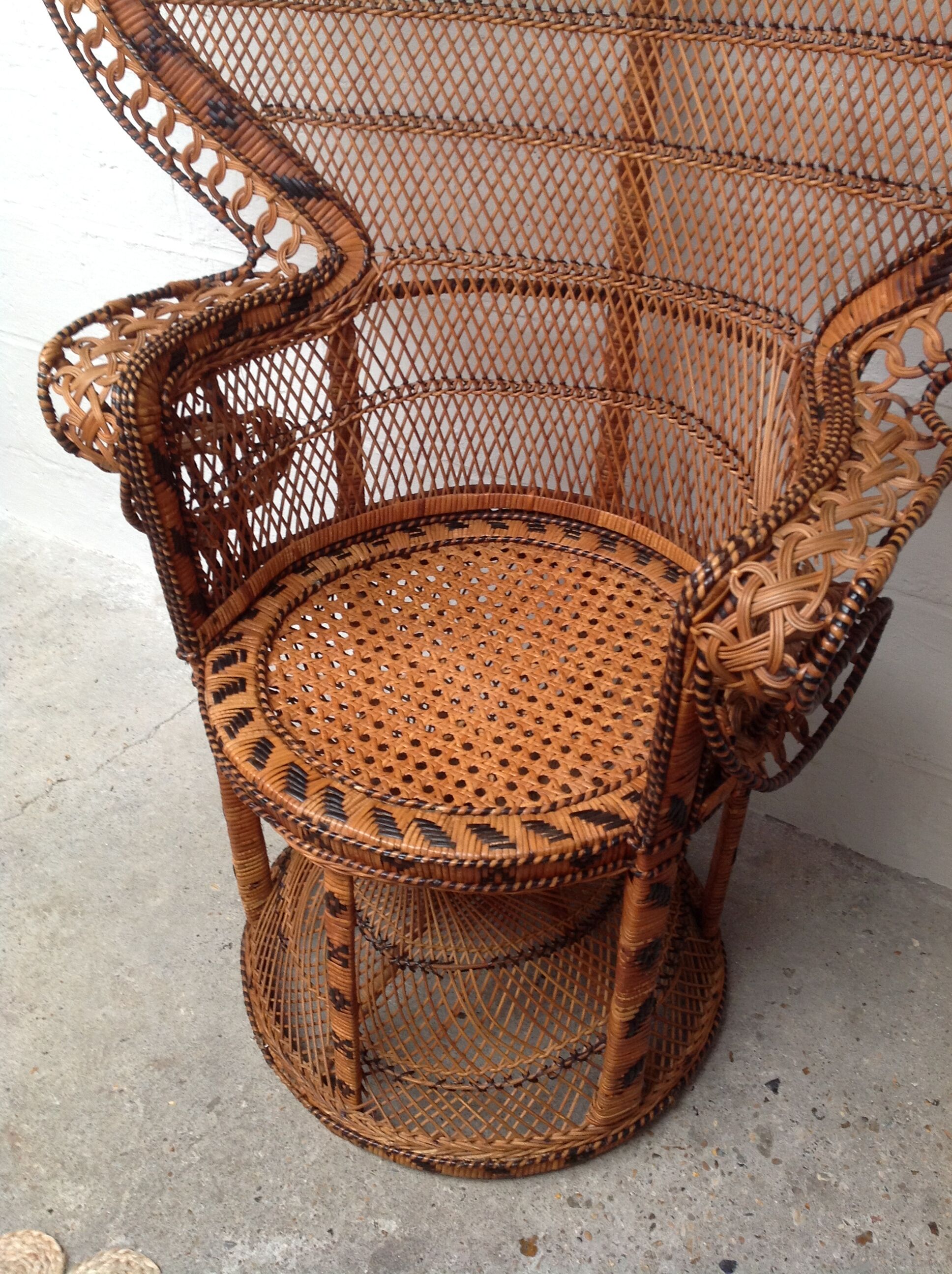 Armchair Emmanuelle rattan Kok House 1970