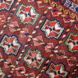 Tapis antique fait main kurde du Moyen-Orient 119cm x 230cm (1920s)