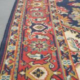 Tapis vintage rouge et bleu foncé – 236 x 170 cm