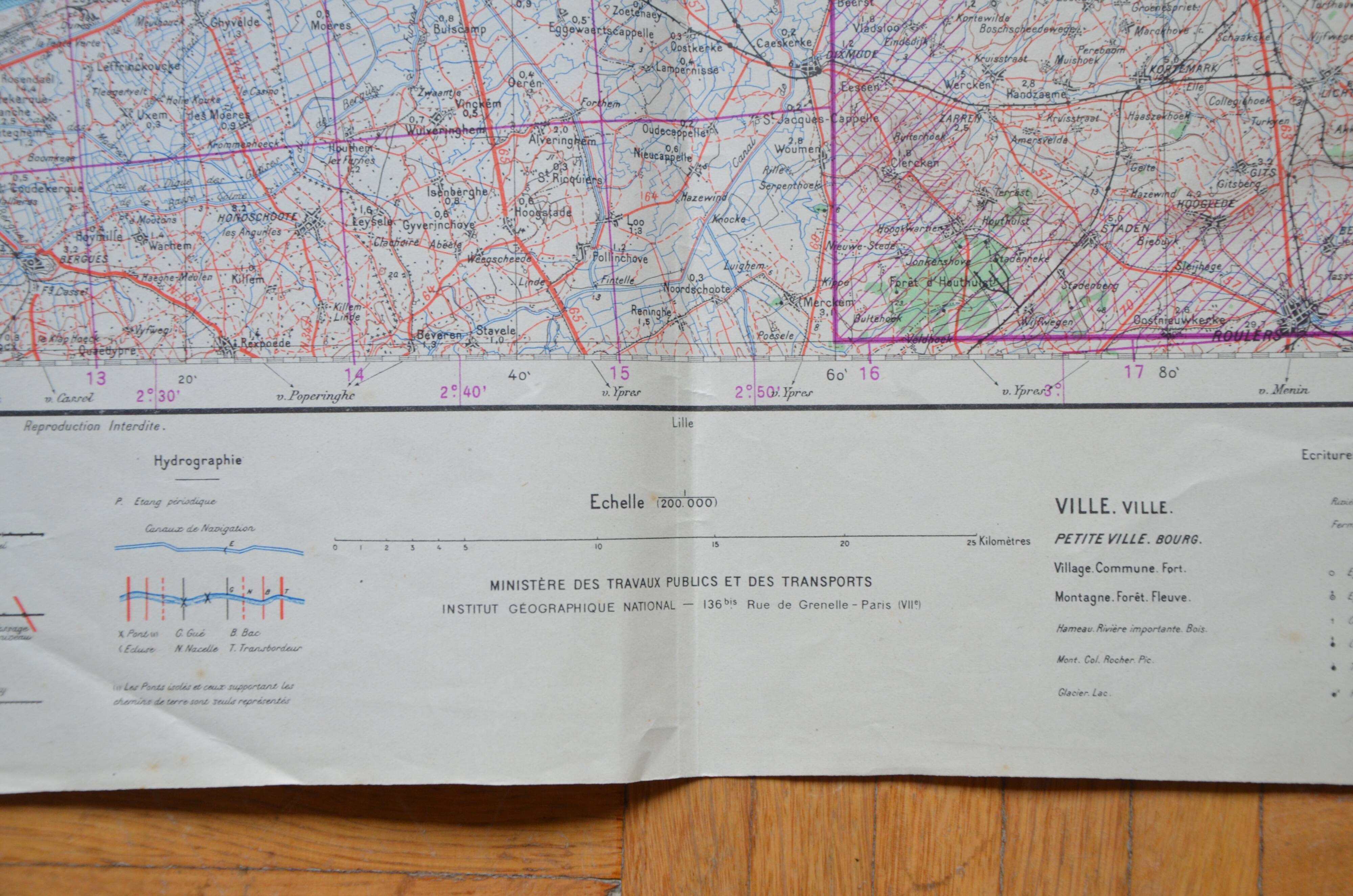 Map No. 2 Dunkirk-Bruges army edition