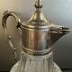 Carafe / decanter jug in moulded glass and silver-plated metal – Silver Pl