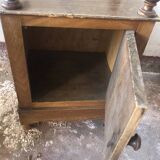 Wooden and marble bedside table