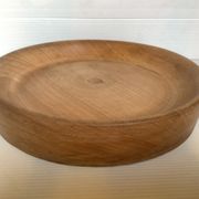 Round thick wooden tray