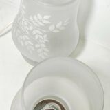 Par de lámparas de mesa de cristal. España 1990s.