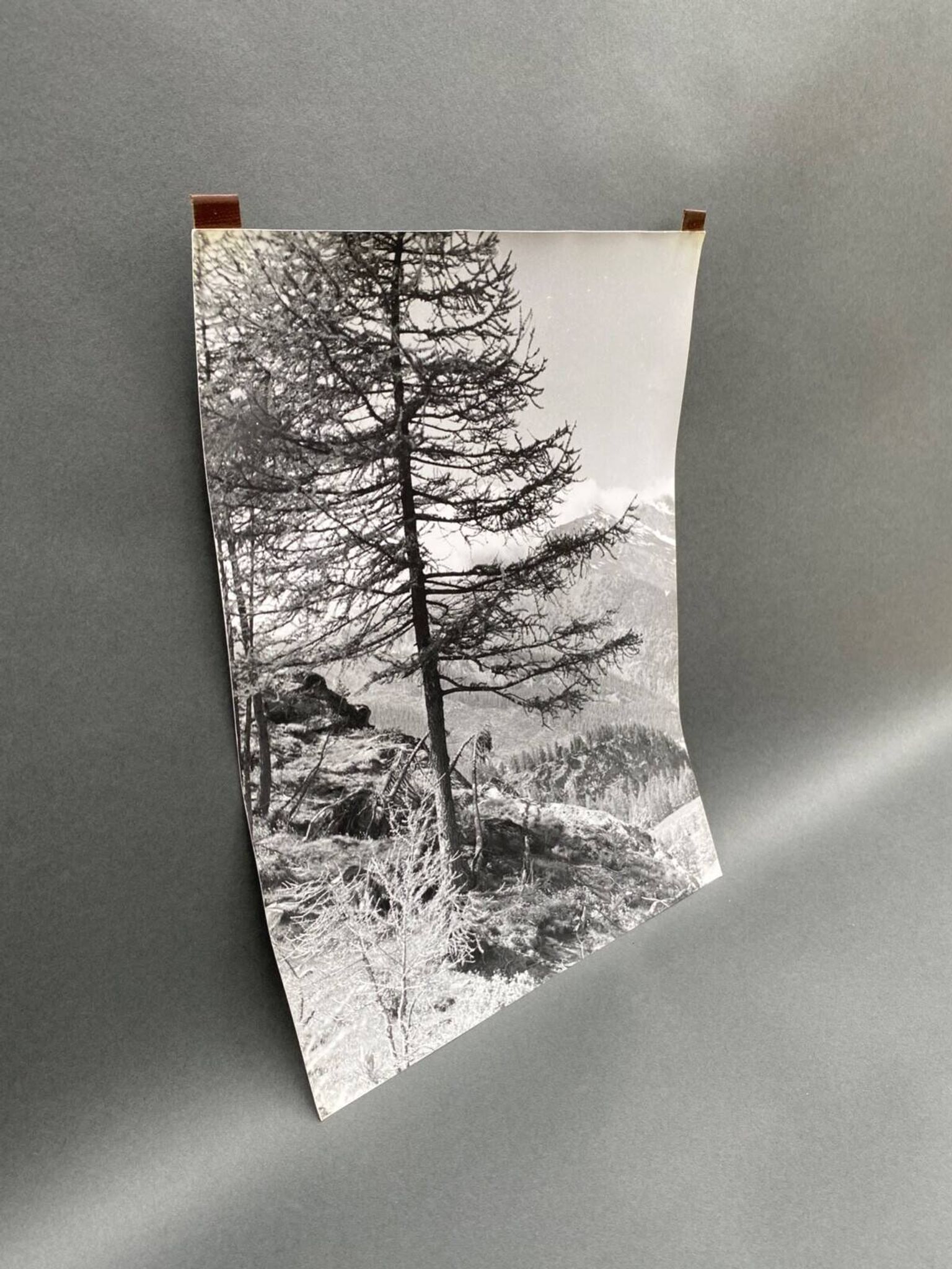 Bernard Darot silver gelatin photograph of a 20th-century mountain landscape