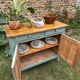Buffet parisien vintage couleur vert cèdre
