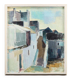 Original Swedish mid-century oil on canvas – “City” by Gustaf Höglund – vintage & framed – 80 × 70 cm