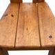 Vintage Brutalist Pine Chair 1970s Minimalist Wood Design