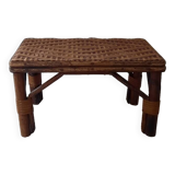 Rattan and wicker footrest