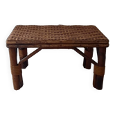 Rattan and wicker footrest