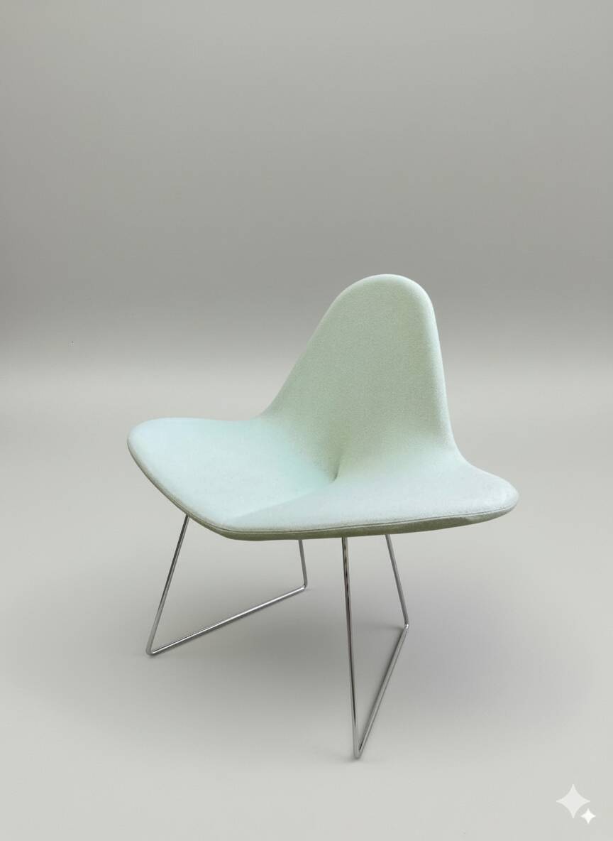 Petal armchair by Materia design – aqua green