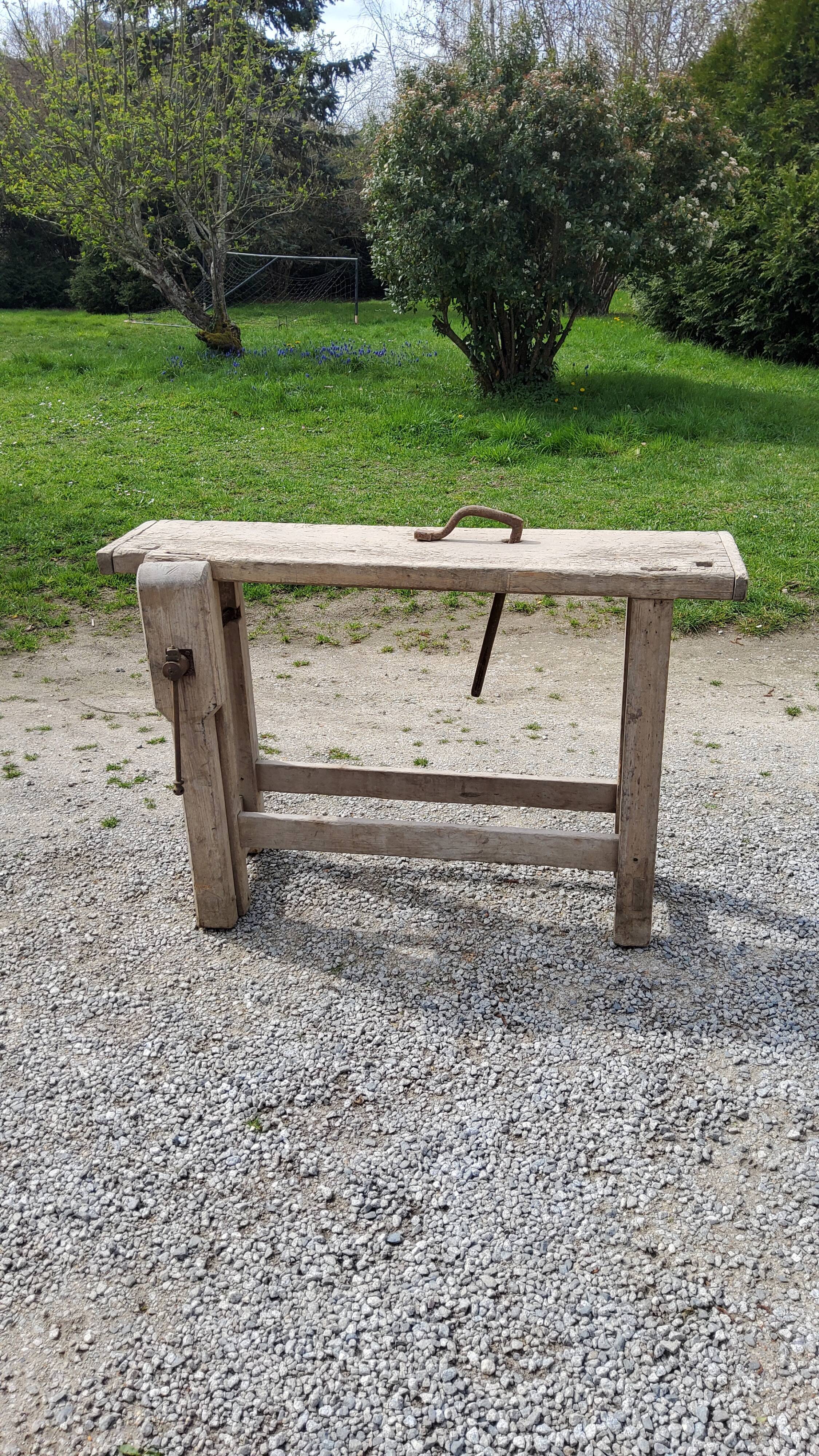 Old wooden workbench 126cm