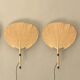 Uchiwa wall light pair by Ingo Maurer