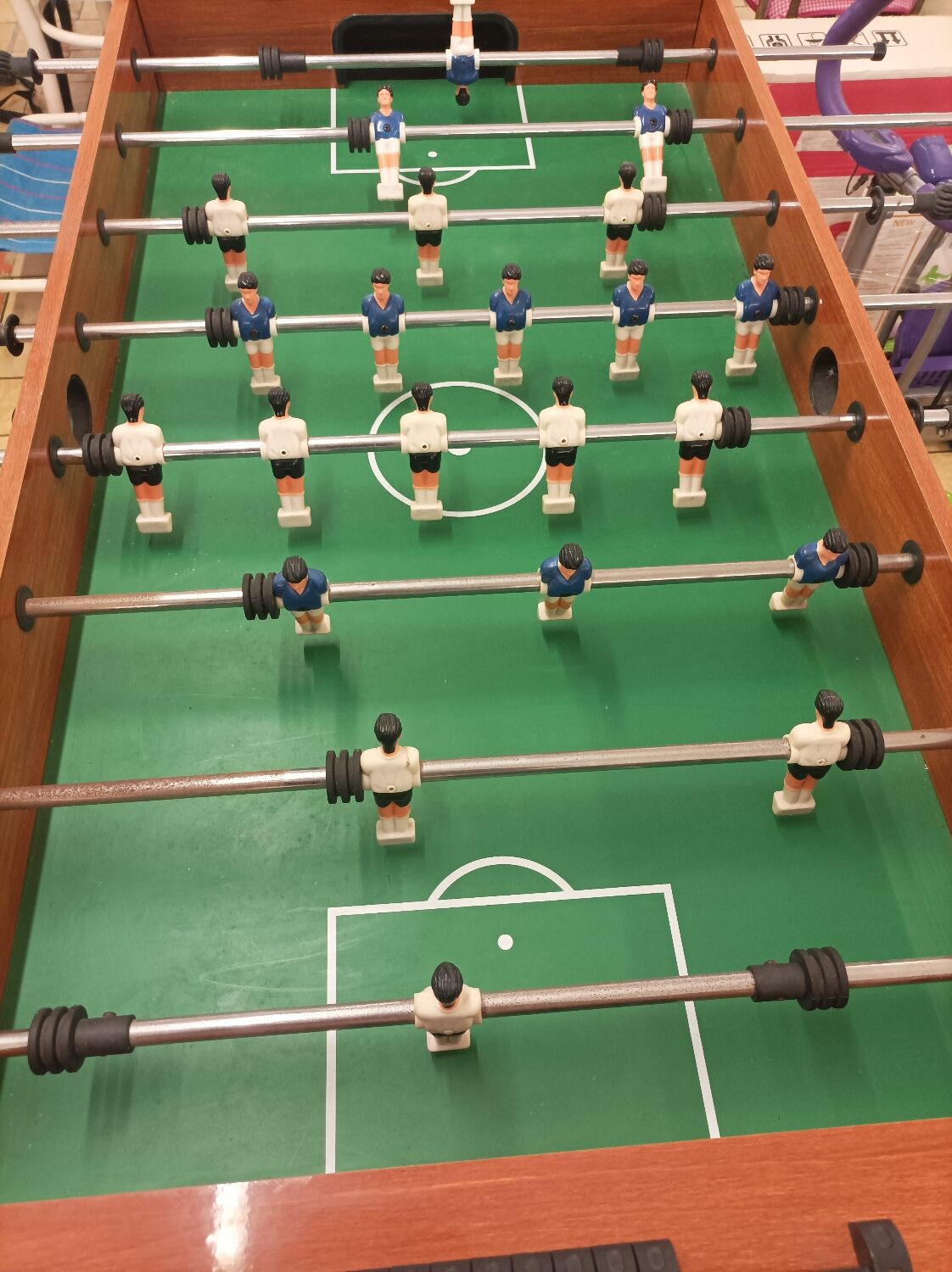 Old table football wood chrome vintage