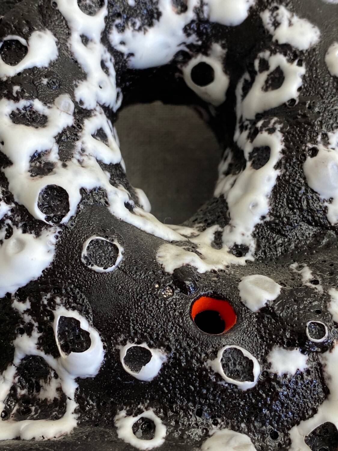 Vallauris fat lava ceramic candle holder
