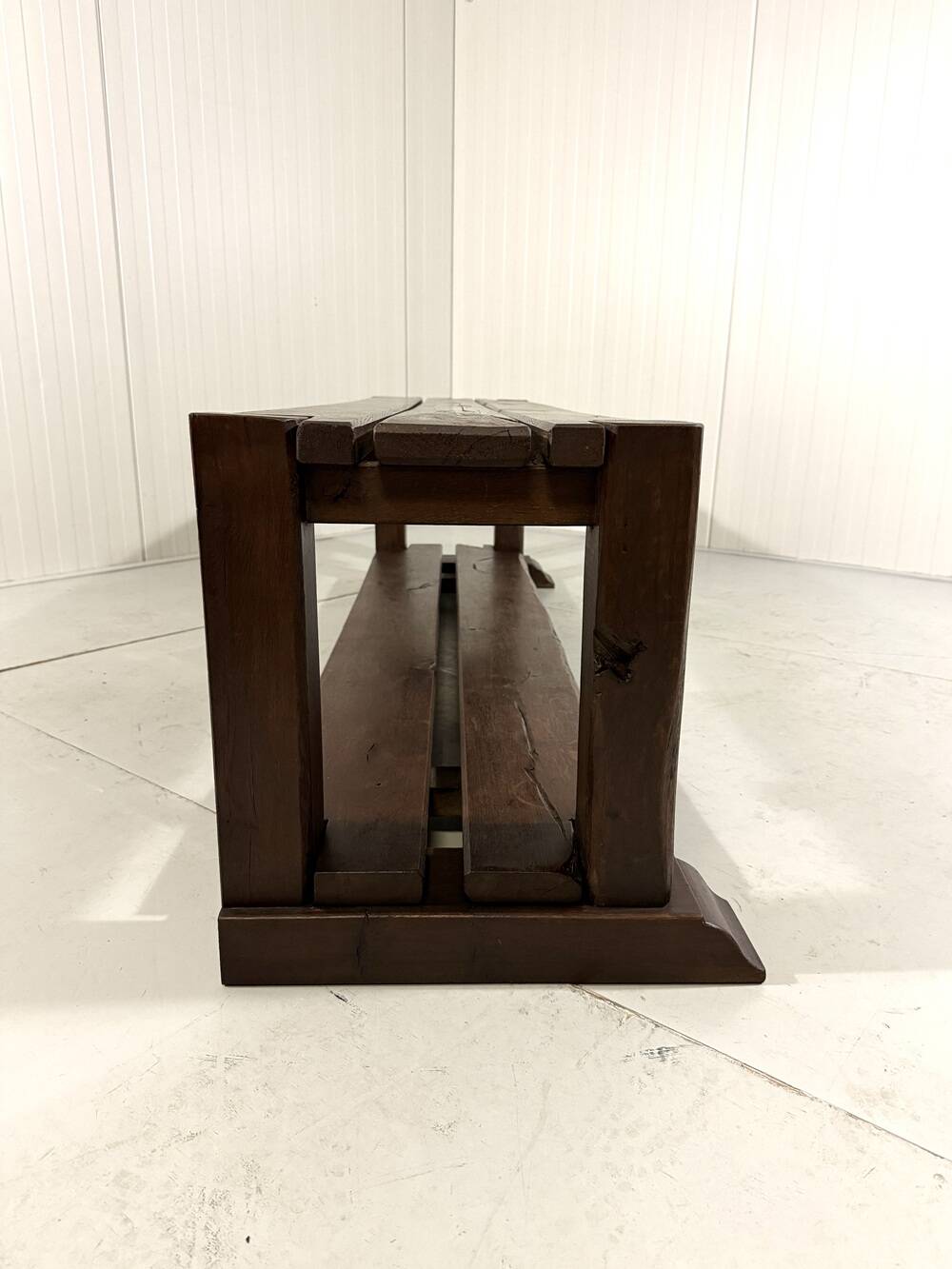 Large brutalist oak bench or wall table 1900’s