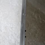 Double coffee table trays smoked glass steel. France, circa 1970