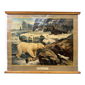 Vintage linen school chart – Amidst snow and ice
