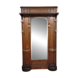 Important antique coat rack in solid walnut