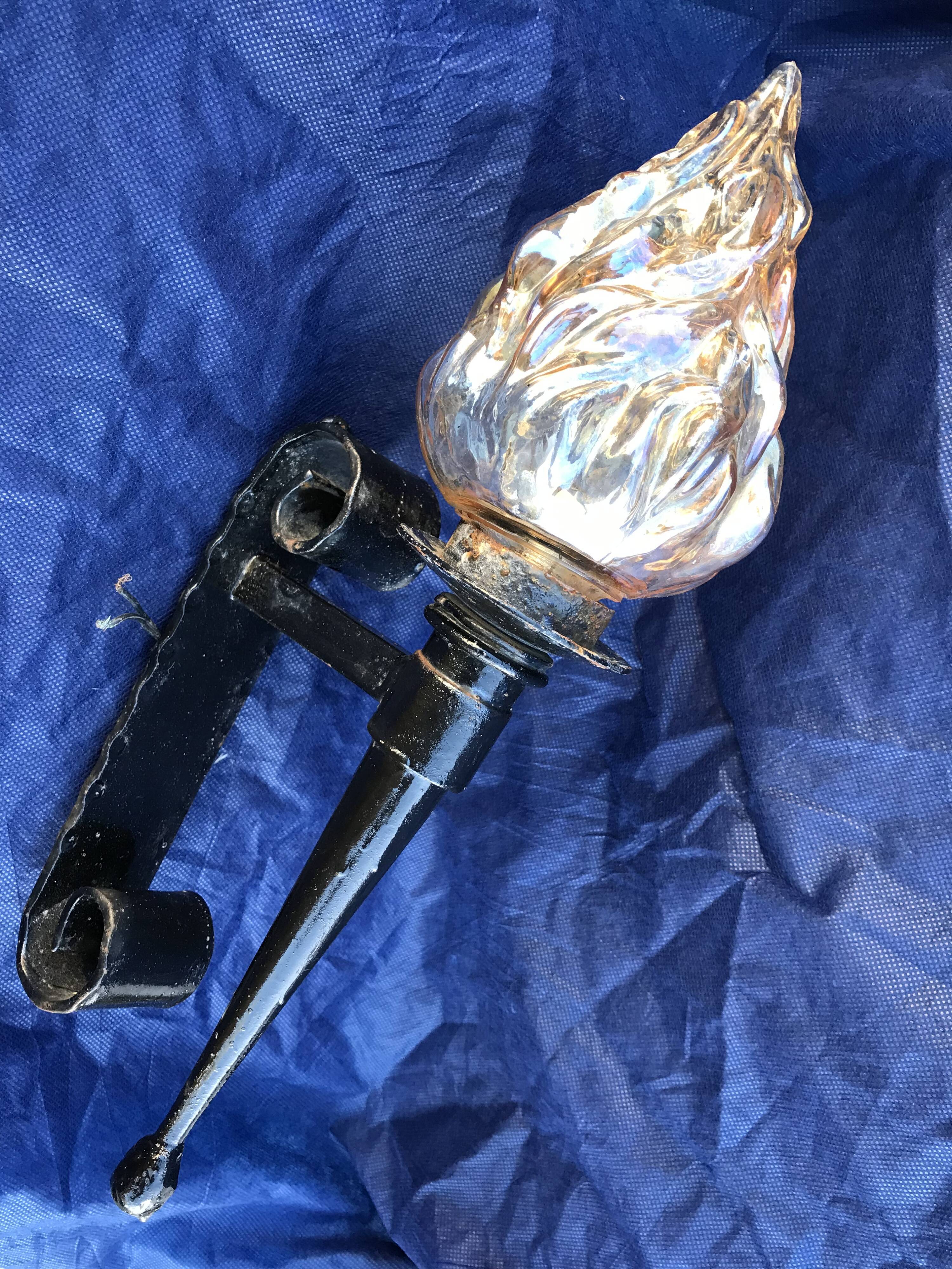 Vintage torch wall lamp