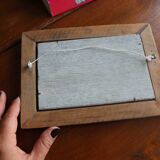 Small oil on panel landscape and old woman