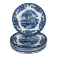 6 dessert plates Myott Meakin English ironstone terre de fer.