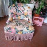 Fauteuil crapaud fleuri