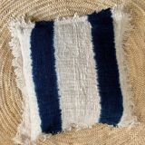 White and blue tye cushion leona