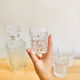 Set five glasses and whiskey decanter in chiseled glass