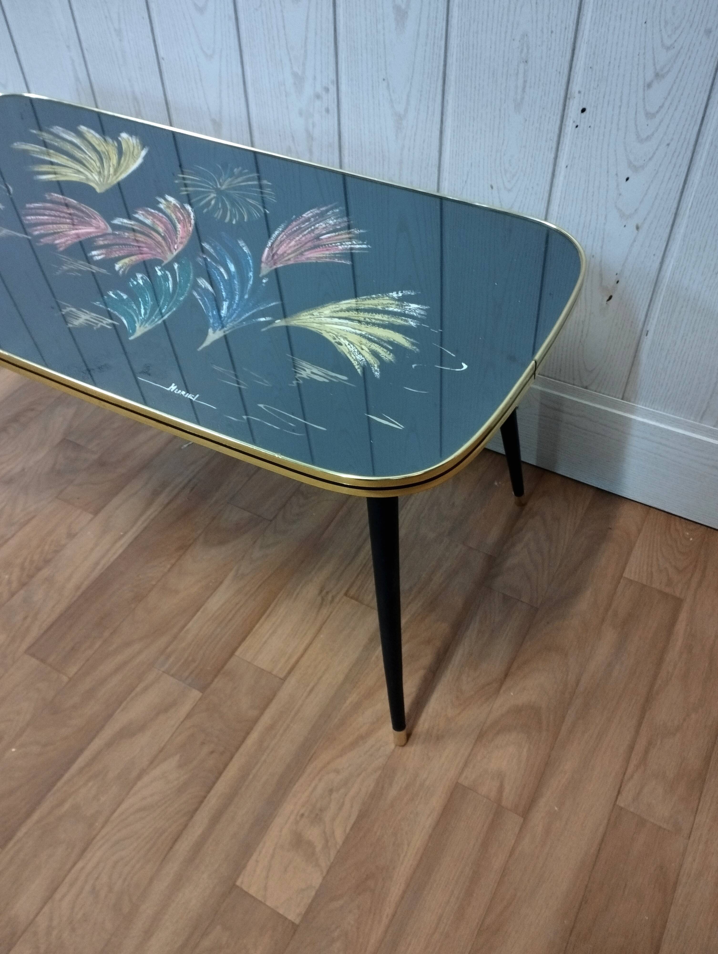 Vintage coffee table legs compass