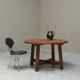 Dining table or Spanish centre table in solid wood and wrought iron from the mid-20th century.