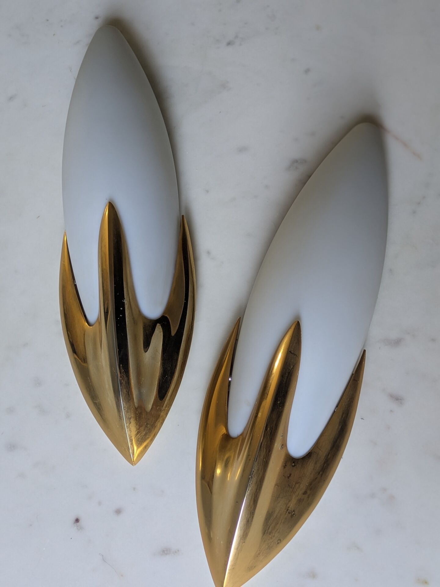 Paire d' appliques Space Age 70'