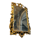 Miroir doré louis xv rocaille en bois sculpté et stuqué, xixe siècle
