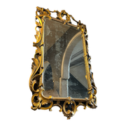 Gilded mirror Louis XV Rocaille in Carved and Stuqué Wood, nineteenth century