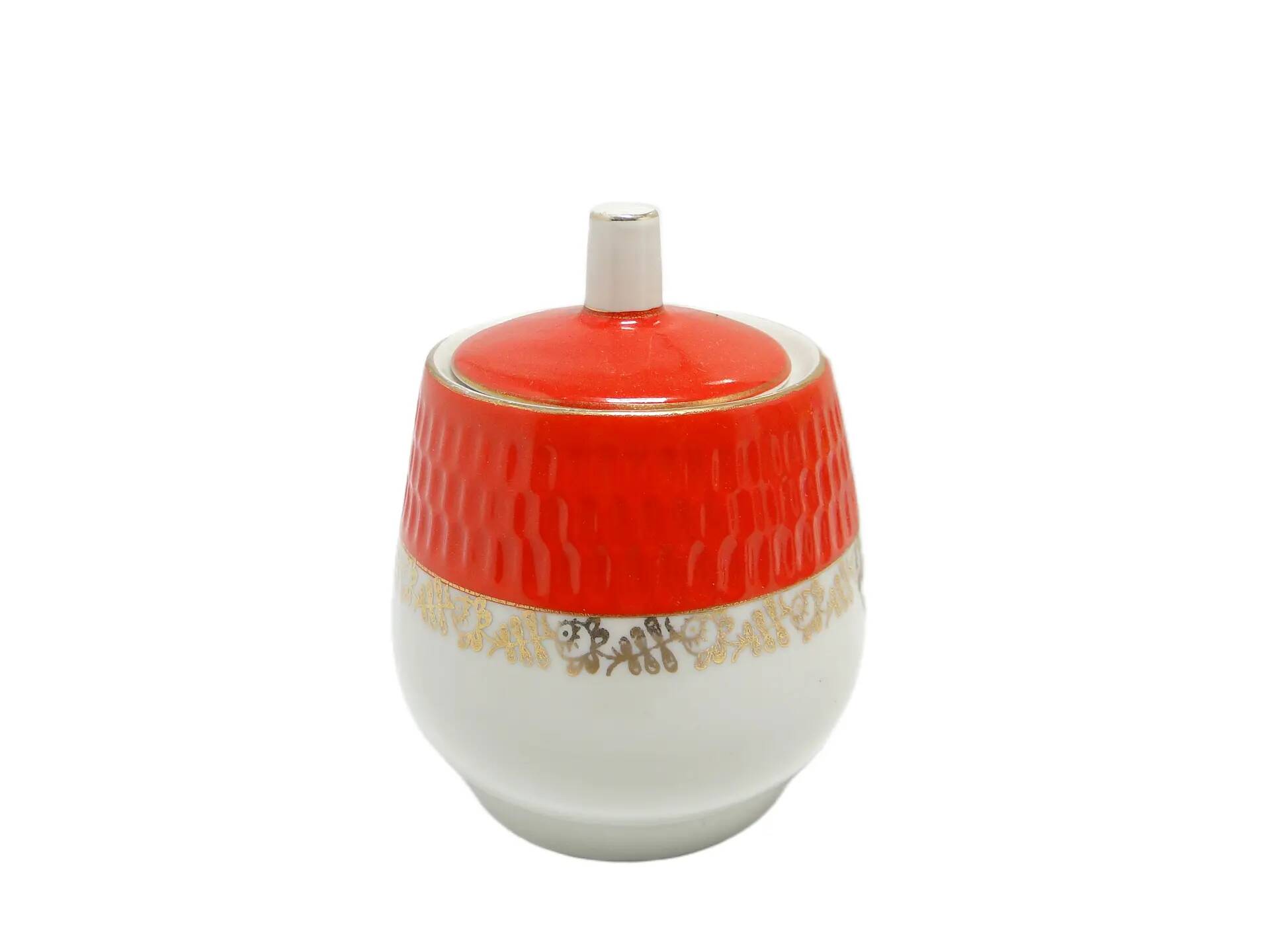 Karol sugar bowl, modernism, porcelain, Chodzież, Poland, 1970s.