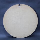 Miroir rond en aluminium, Italie années 1970