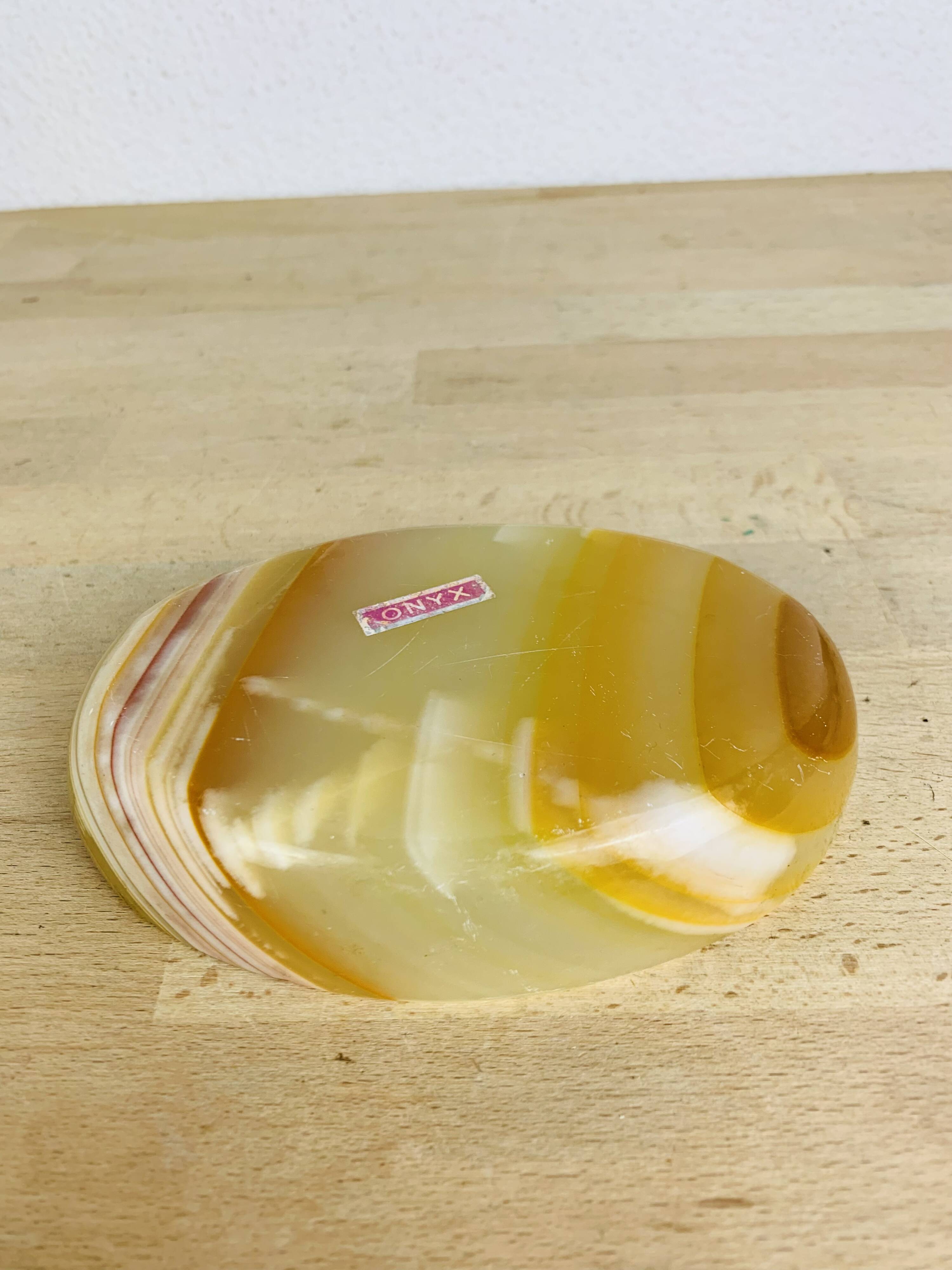 Vintage Onyx stone pocket emptier