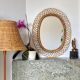 Large mirror by Franco Albini in rattan and bamboo, Italy 1960s.