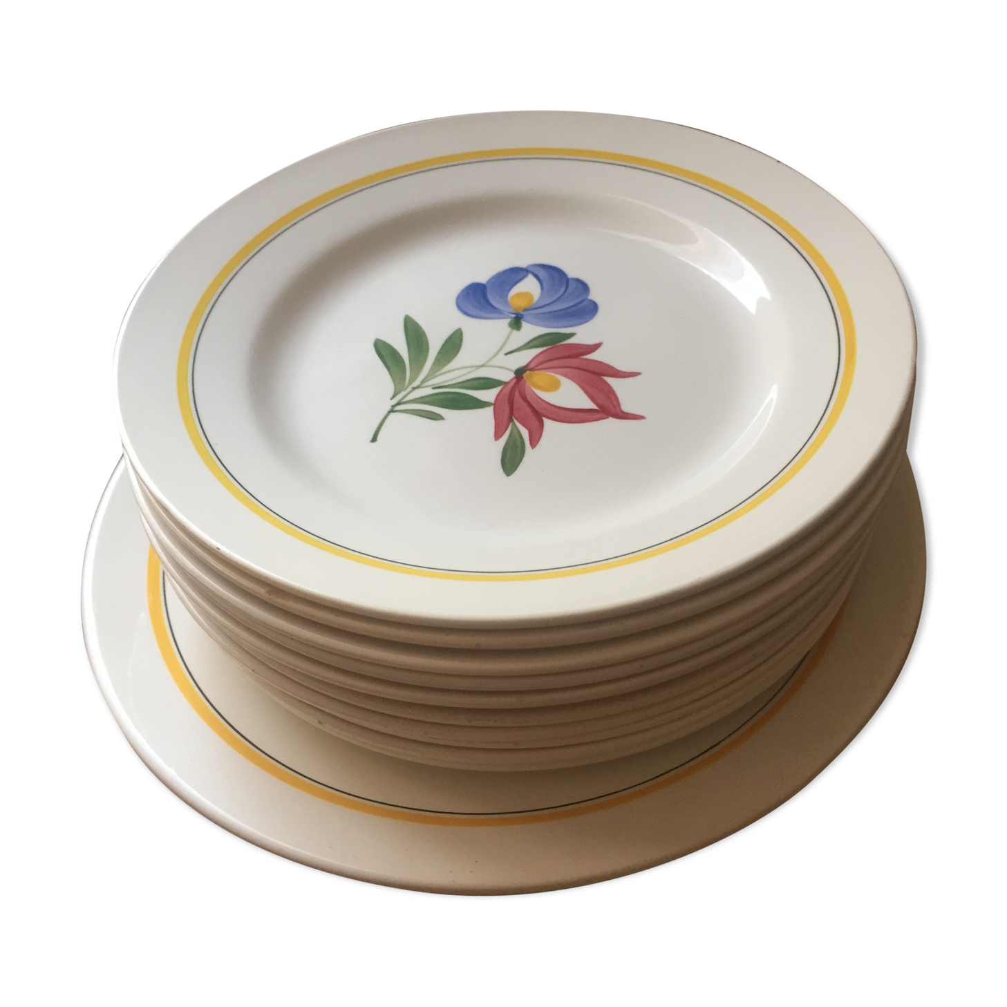 Lot of tableware Digoin Sarreguemines model Dunkirk