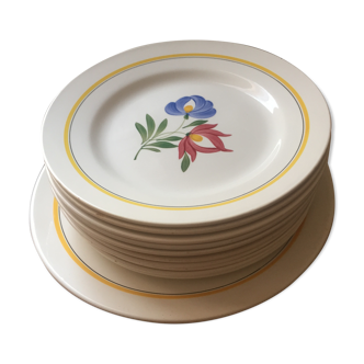 Lot of tableware Digoin Sarreguemines model Dunkirk
