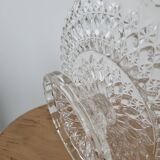 Plate on molded glass pedestal