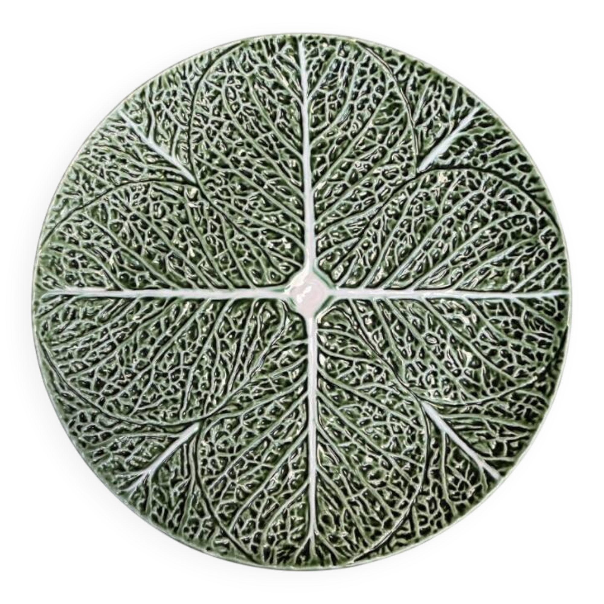 Grande assiette feuille de chou