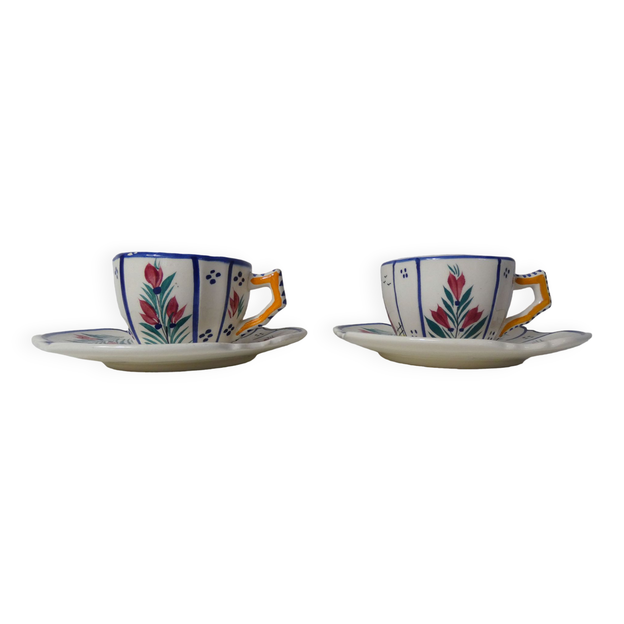 HB Quimper 2 cups and saucers