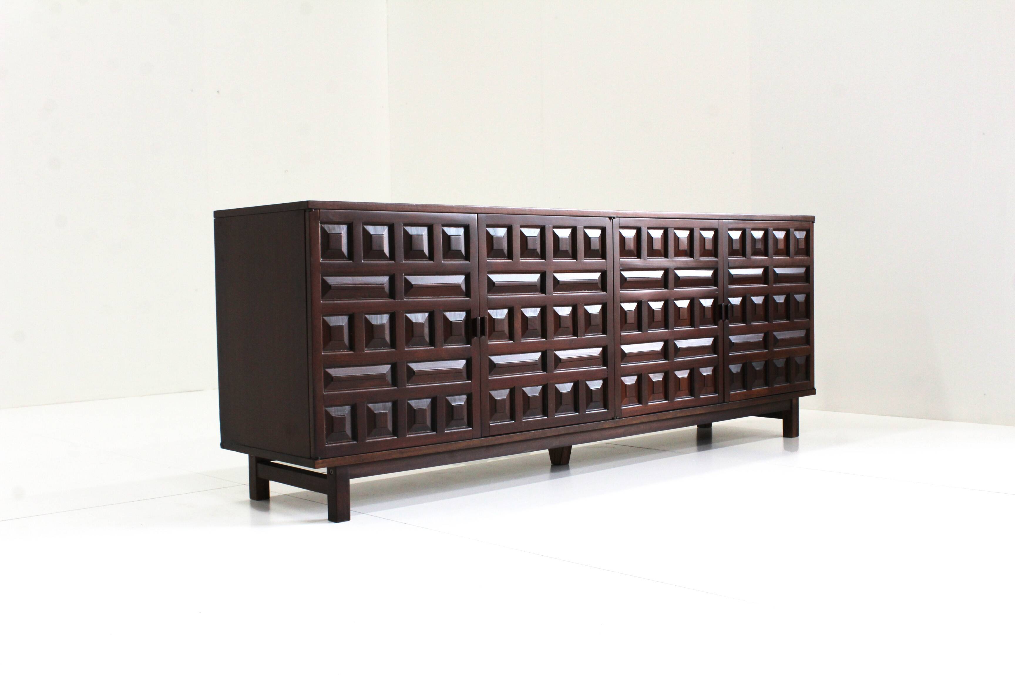 Spanish Brutalist Sideboard Credenza
